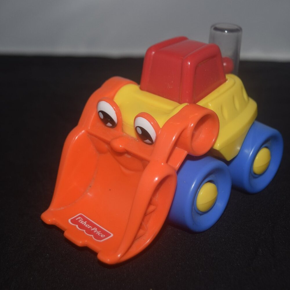 Vintage Fisher-Price "Happy Bulldozer" – Interactive Sensory Toy
